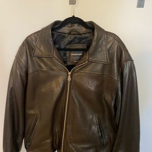 Brown leather jacket, size M, buttery soft leather